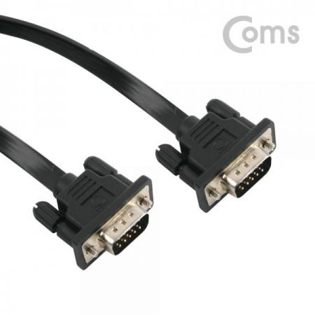 디바이스마트,,Coms,모니터 케이블(Black/Flat형) 1.5M/VGA M/M [BB105], 모니터 케이블(Black/Flat형)/ 1.5M/VGA M/M