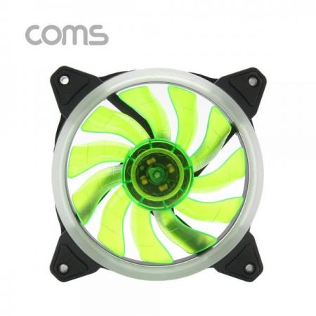 디바이스마트,컴퓨터/모바일/가전 > 컴퓨터 부품 > 쿨러/튜닝용품 > 케이스 쿨러,Coms,쿨러 케이스용 CASE, 120mm, Green LED, Cooler[NA147],120mm/Green LED/Cooler