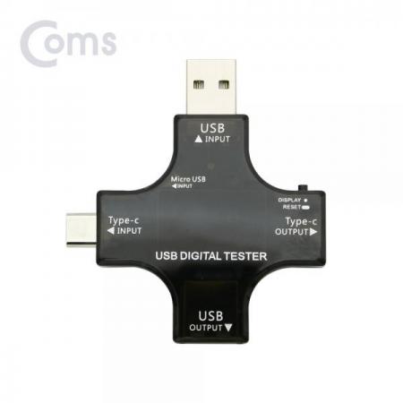 디바이스마트,계측기/측정공구 > 전기/전자 계측기 > 전압계,Coms,USB 테스터기(전류/전압 측정) / USB 3.1 (Type C), USB 2.0, Micro 5P[BT037],전류/전압 측정/ USB 3.1 (Type C)/USB 2.0/Micro 5P