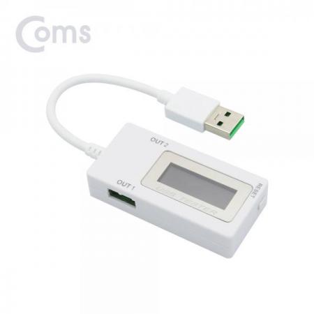 디바이스마트,계측기/측정공구 > 전기/전자 계측기 > 전압계,Coms,USB 테스터기(전류/전압 측정) 2Port / 20cm[BT333],전류/전압 측정/2Port / 20cm
