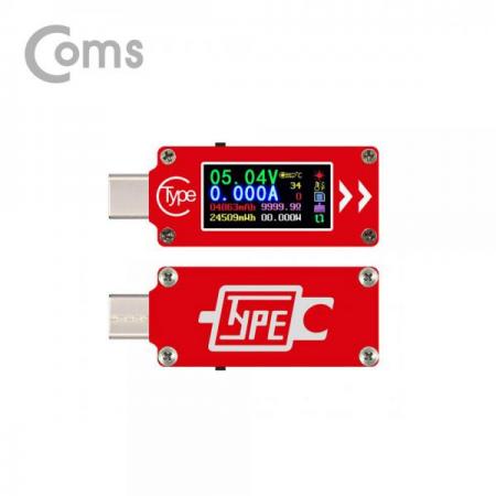 디바이스마트,계측기/측정공구 > 전기/전자 계측기 > 전압계,Coms,USB 3.1 Type-C 테스터기(멀티미터/측정기) Color LCD, 전류, 전압, 온도, PD충전[ID499],멀티미터/측정기/Color LCD/전류/전압/온도/PD충전