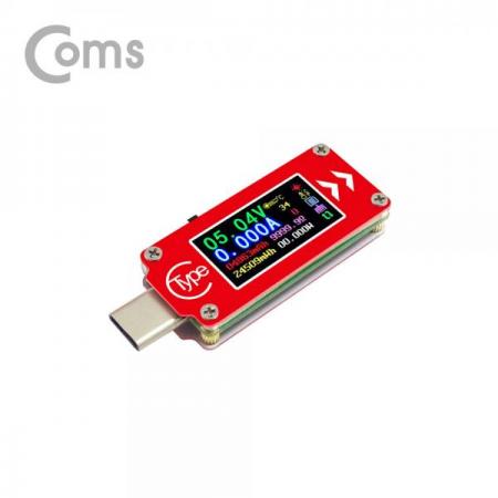 디바이스마트,계측기/측정공구 > 전기/전자 계측기 > 전압계,Coms,USB 3.1 Type-C 테스터기(멀티미터/측정기) Color LCD, 전류, 전압, 온도, PD충전[ID499],멀티미터/측정기/Color LCD/전류/전압/온도/PD충전