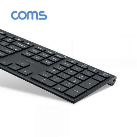 디바이스마트,컴퓨터/모바일/가전 > 컴퓨터 부품 > 키보드/마우스/마우스패드 > 무선/블루투스 키보드,Coms,[컴스품질보증] 슬림형 블루투스 키보드 V3.0 / Black / 멀티페어링 / 리튬배터리 280mAh [BW203],블루투스 키보드 V3.0 / Black / 멀티페어링 / 리튬배터리 280mAh