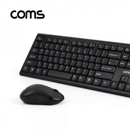 디바이스마트,컴퓨터/모바일/가전 > 키보드/마우스 > 데스크탑세트 > 유선 키보드+마우스,Coms,2.4GHz 무선 저소음 키보드 & 무소음 마우스 콤보 세트 [SK177],무선 저소음 키보드 /무소음 마우스 콤보 세트