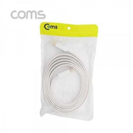 디바이스마트,케이블/전선 > 영상/음향 케이블 > HDMI 케이블,Coms,HDMI 2.0 케이블( V2.0 / 플랫형 / FLAT ) 1.8M / White [ND680],V2.0 / 플랫형 / FLAT /1.8M / White