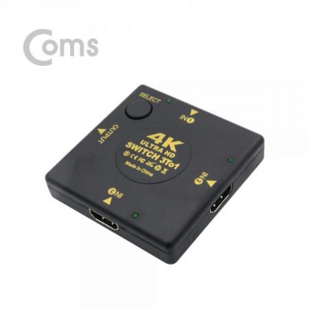 디바이스마트,컴퓨터/모바일/가전 > 네트워크/케이블/컨버터/IOT > KVM스위치/분배기/선택기 > 모니터 선택/분배/확장기,Coms,HDMI 선택기(3:1) / 4K2K(Ultra HD) @ 30Hz 지원 [BT137],4K2K(Ultra HD) @ 30Hz 지원