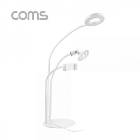 디바이스마트,컴퓨터/모바일/가전 > 스마트폰/스마트기기 > 모바일 주변기기 > 거치대,Coms,LED 원형 램프(Ring Light)&스마트폰&마이크 스탠드(3 in 1) / 탁상 거치 / 개인방송용 [ID119],스마트폰&마이크 스탠드(3 in 1) / 탁상 거치 / 개인방송용