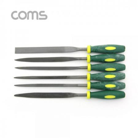 디바이스마트,수공구/전자공구/전동공구 > 작업공구 > 철물/연마공구류 > 줄세트/철공줄,Coms,다듬질용 줄세트, 다듬줄 세트 6pcs / 야스리, 공구줄, 쇠줄 / 175mm [BT499],다듬줄 세트 6pcs / 야스리/공구줄/쇠줄 / 175mm