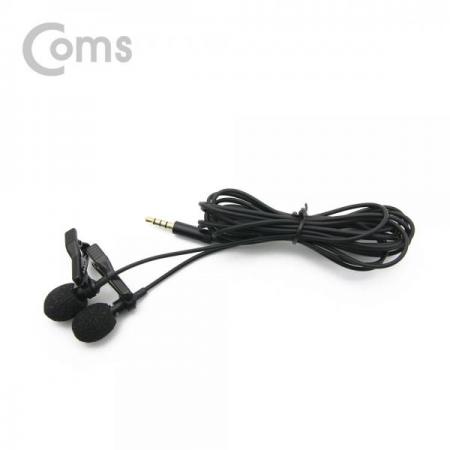 디바이스마트,컴퓨터/모바일/가전 > 음향ㆍ영상ㆍ카메라 > 마이크 > 유선마이크,Coms,마이크 (클립형) Twin/ 3극 젠더 포함 [BT491],마이크 (클립형) Twin/ 3극 젠더 포함