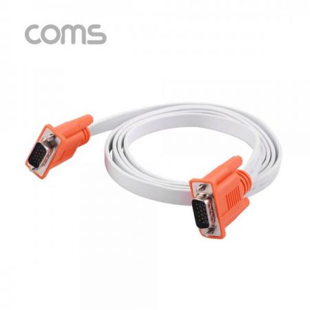 디바이스마트,케이블/전선 > 영상/음향 케이블 > D-SUB(RGB) 케이블,Coms,모니터 케이블(RGB 플랫형/Flat) MM 1.5M / 오렌지 커넥터&흰색 케이블 [NB675],RGB 플랫형/Flat/MM 1.5M / 오렌지 커넥터&흰색 케이블