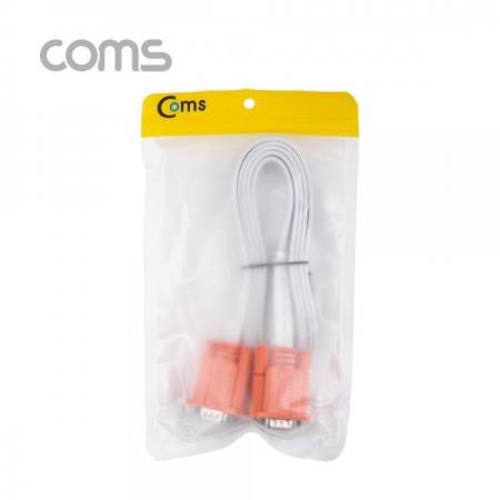 디바이스마트,케이블/전선 > 영상/음향 케이블 > D-SUB(RGB) 케이블,Coms,모니터 케이블(RGB 플랫형/Flat) MM 1.5M / 오렌지 커넥터&흰색 케이블 [NB675],RGB 플랫형/Flat/MM 1.5M / 오렌지 커넥터&흰색 케이블