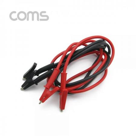 디바이스마트,케이블/전선 > 점퍼/하네스/악어/바나나 > 악어클립/바나나 케이블,Coms,악어 클립 케이블, 약 1m 적/흑 2선 [BF197],악어 클립 케이블/약 1m 적/흑 2선