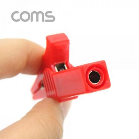 디바이스마트,스위치/부저/전기부품 > 지원부품 > 집게클립,Coms,악어 클립(적색/흑색) 1세트, 상하 비대칭, 사각 [BF196],1세트/상하 비대칭/사각