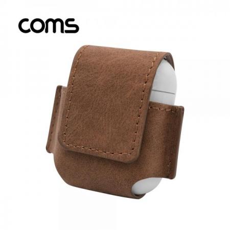 디바이스마트,컴퓨터/모바일/가전 > Apple > Accessories > iPad/iPhone 액세서리,Coms,에어팟 가죽 케이스, Dark brown [ID633],스크래치 보호 가죽 케이스