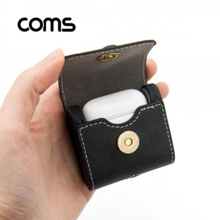 디바이스마트,컴퓨터/모바일/가전 > Apple > Accessories > iPad/iPhone 액세서리,Coms,에어팟 가죽 케이스, 풀커버, Black [ID631],스크래치 보호 가죽 케이스