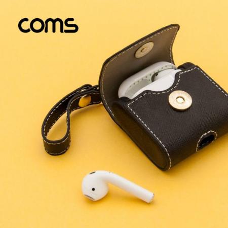 디바이스마트,컴퓨터/모바일/가전 > Apple > Accessories > iPad/iPhone 액세서리,Coms,에어팟 가죽 케이스, 풀커버, Black [ID631],스크래치 보호 가죽 케이스