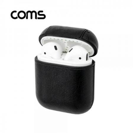 디바이스마트,컴퓨터/모바일/가전 > Apple > Accessories > iPad/iPhone 액세서리,Coms,에어팟 가죽 하드 케이스, 풀커버, Black [ID634],합성가죽 케이스