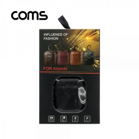 디바이스마트,컴퓨터/모바일/가전 > Apple > Accessories > iPad/iPhone 액세서리,Coms,에어팟 가죽 하드 케이스, 풀커버, Black [ID634],합성가죽 케이스