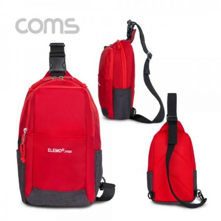 디바이스마트,사무/생활/서적 > 차량/생활/IOT > IOT/생활/취미,Coms,엘레모 국산 남녀공용 크로스백 / 슬링백 / 백팩 가방 / 레드 [CY2093],크로스백 / 슬링백 / 백팩 가방 / 레드