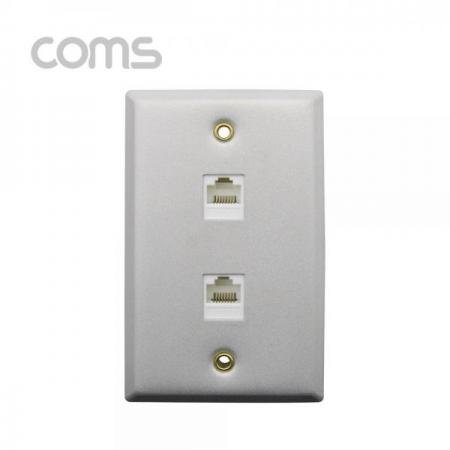 디바이스마트,커넥터/PCB > 플러그/잭 > 매입형 소켓 > 페이스플레이트/프레임,Coms,월 플레이트 - RJ45 2Port / 알루미늄 PLATE / LAN 2 Port [NB778],RJ45 2Port / 알루미늄 PLATE / LAN 2 Port