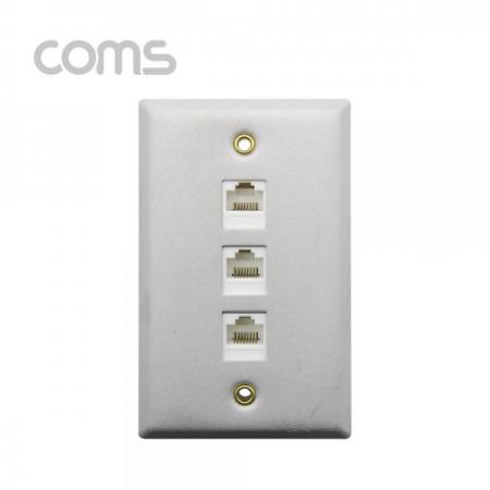 디바이스마트,커넥터/PCB > 플러그/잭 > 매입형 소켓 > 페이스플레이트/프레임,Coms,월 플레이트 - RJ45 3Port / 알루미늄 PLATE / LAN 3Port [ND796],RJ45 3Port / 알루미늄 PLATE / LAN 3Port