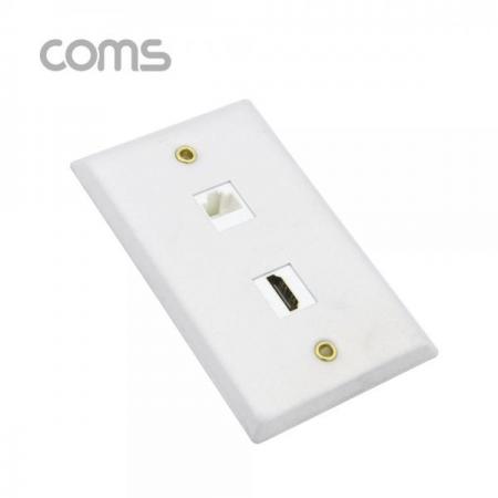 디바이스마트,커넥터/PCB > 플러그/잭 > 매입형 소켓 > 페이스플레이트/프레임,Coms,월 플레이트 / 알루미늄 WALL PLATE / HDMI + RJ45 [ND823],알루미늄 WALL PLATE / HDMI + RJ45