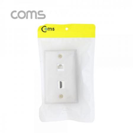 디바이스마트,커넥터/PCB > 플러그/잭 > 매입형 소켓 > 페이스플레이트/프레임,Coms,월 플레이트 / 알루미늄 WALL PLATE / HDMI + RJ45 [ND823],알루미늄 WALL PLATE / HDMI + RJ45