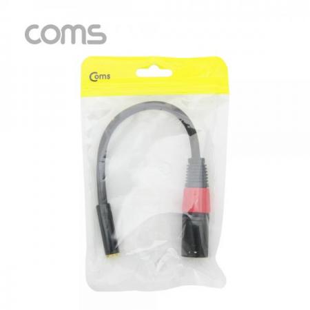 디바이스마트,케이블/전선 > 영상/음향 케이블 > 스테레오/RCA 케이블,Coms,캐논 젠더/케이블, 캐논(M)/3.5 ST(F) 20cm [BT249],캐논 XLR 변환 젠더 / 캐논 MALE - 3.5mm FEMALE / 약 20cm