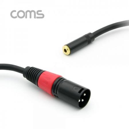 디바이스마트,케이블/전선 > 영상/음향 케이블 > 스테레오/RCA 케이블,Coms,캐논 젠더/케이블, 캐논(M)/3.5 ST(F) 20cm [BT249],캐논 XLR 변환 젠더 / 캐논 MALE - 3.5mm FEMALE / 약 20cm