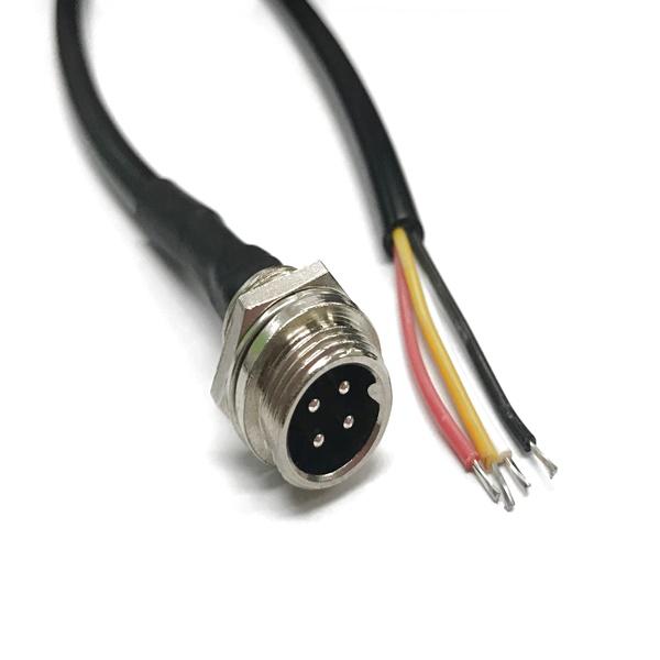 항공잭 써큘러 커넥터 12mm-4핀 cable(1M) [SCN-1204R]