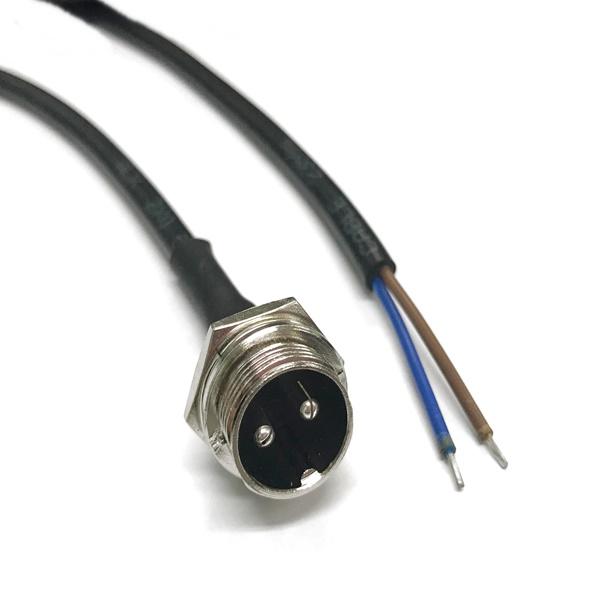 항공잭 써큘러 커넥터 16mm-2핀 cable(1M) [SCN-1602R]