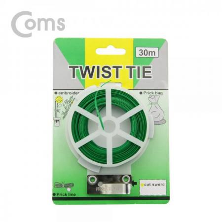 디바이스마트,컴퓨터/모바일/가전 > 네트워크/케이블/컨버터/IOT > 네트워크 자재/공구/타이 > 케이블타이/몰드,Coms,트위스트 타이 / 철끈 타이 / 30m [ID296],간편하게 잘라쓰는 철끈 타이
