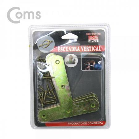 디바이스마트,기계/제어/로봇/모터 > 원자재/DIY 기타 > DIY 부속품,Coms,평철(T자) 4pcs / 100x100x20(mm) / 나사못 포함 [ID330],면과 면을 튼튼하게 잡거나 서로 연결할 때 보강용으로 사용하는 제품