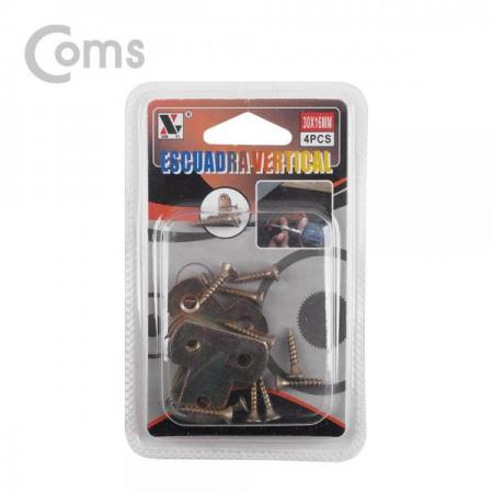 디바이스마트,기계/제어/로봇/모터 > 원자재/DIY 기타 > DIY 부속품,Coms,평철(T자) 4pcs / 30x16(mm) / 나사못 포함 [ID327],면과 면을 튼튼하게 잡거나 서로 연결할 때 보강용으로 사용하는 제품