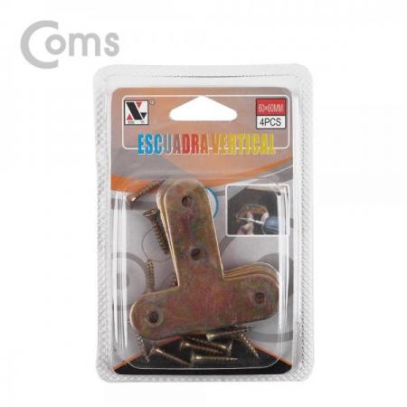 디바이스마트,기계/제어/로봇/모터 > 원자재/DIY 기타 > DIY 부속품,Coms,평철(T자) 4pcs / 60x60(mm) / 나사못 포함 [ID329],면과 면을 튼튼하게 잡거나 서로 연결할 때 보강용으로 사용하는 제품