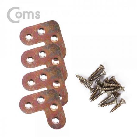 디바이스마트,기계/제어/로봇/모터 > 원자재/DIY 기타 > DIY 부속품,Coms,평철(ㄱ형) 4pcs / 40x18(mm) / 나사못 포함 [ID324],면과 면을 튼튼하게 잡거나 서로 연결할 때 보강용으로 사용하는 제품