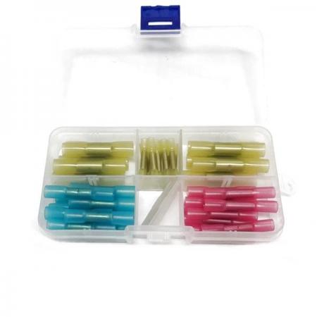 디바이스마트,케이블/전선 > 케이블악세사리/툴 > 솔더슬리브,NW3 (New3),솔더 슬리브 4종 40개입 키트 [NT-KIT-ML001],솔더 슬리브 4종 40개입 키트 / 핫멜트 접착제가 내부에 코팅되어 튜브 수축시 외부 수분,먼지로 부터 완벽 보호 / 사용 전선의 규격을 색상으로 구분 가능 / 작업능률 향상을 위한 설계