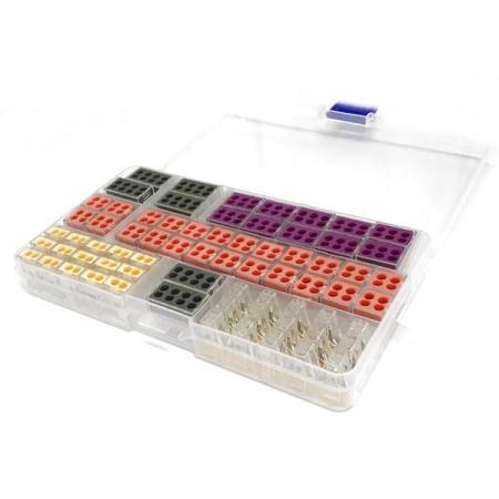 디바이스마트,케이블/전선 > 무탈피/탈피 커넥터 > 탈피 커넥터,NW3 (New3),원터치 전선 연결 커넥터 키트 4종 70개입 [NT-KIT-ML006],※WAGO 커넥터 호환 제품※ 다양한 사이즈의 탈피 커넥터 4종 70개입 키트 / 전선의 피복을 벗겨서 꽃기만 하면 전선 연결 끝 / 사용후 재사용 가능 커넥터