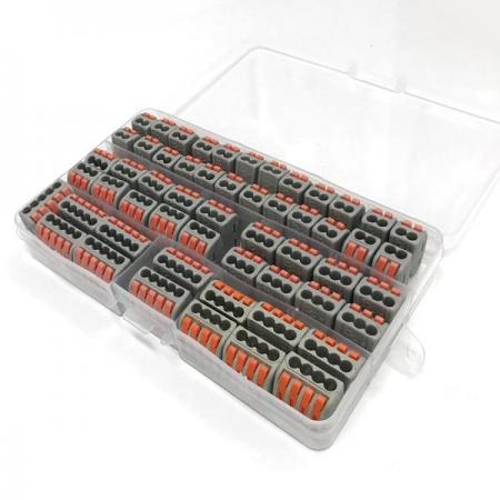 디바이스마트,케이블/전선 > 무탈피/탈피 커넥터 > 탈피 커넥터,NW3 (New3),원터치 전선 연결 커넥터 키트 4종 55개입 [NT-KIT-ML007],※WAGO 커넥터 호환 제품※ 다양한 사이즈의 탈피 커넥터 4종 55개입 키트 / 전선의 피복을 벗겨서 꽃기만 하면 전선 연결 끝 / 사용후 재사용 가능 커넥터