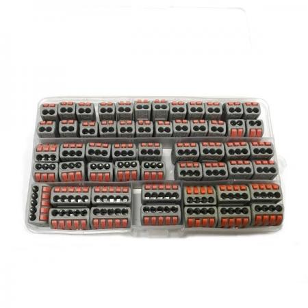 디바이스마트,케이블/전선 > 무탈피/탈피 커넥터 > 탈피 커넥터,NW3 (New3),원터치 전선 연결 커넥터 키트 4종 55개입 [NT-KIT-ML007],※WAGO 커넥터 호환 제품※ 다양한 사이즈의 탈피 커넥터 4종 55개입 키트 / 전선의 피복을 벗겨서 꽃기만 하면 전선 연결 끝 / 사용후 재사용 가능 커넥터