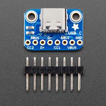 디바이스마트,MCU보드/전자키트 > 전원/신호/저장/응용 > 인터페이스/먹서,Adafruit,Adafruit USB C Breakout Board - Downstream Connection [ada-4090],20.4mm x 14.2mm x 5.0mm / 1.3g USB Micro-C Connecter breakout board 입니다