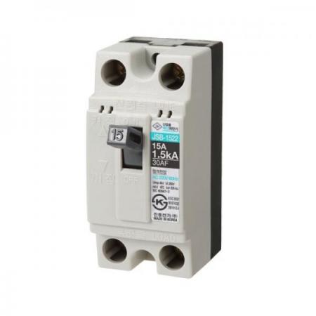 디바이스마트,스위치/부저/전기부품 > 산업용 스위치/제어 기기 > 배선용차단기,진흥전기,산업용 배선차단기 30AF 2P MCCB JSB-1522 (15A),220V / 1.5kA / 2P2E / 열동식 / 32X70X38.8