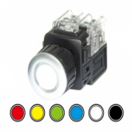 디바이스마트,스위치/부저/전기부품 > 산업용 스위치/제어 기기 > 제어/안전 스위치 > 누름버튼 스위치(25파이 이상),KGAUTO,조광형 누름버튼스위치 - 녹색 [KGX-JMV21G],알루미늄 고급매입형 25Φ / 자기복귀 / 110/220V a.c / 1a1b / 녹색(GREEN) /