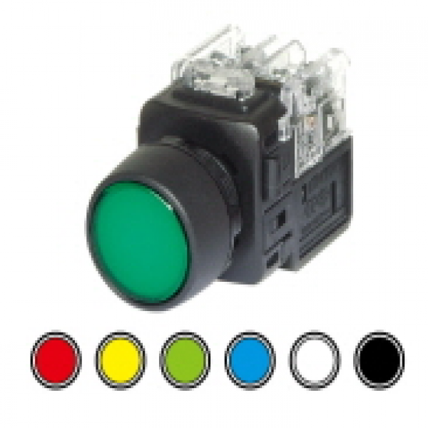 조광형 누름버튼스위치 - 황색 [KGX-NMD21Y]