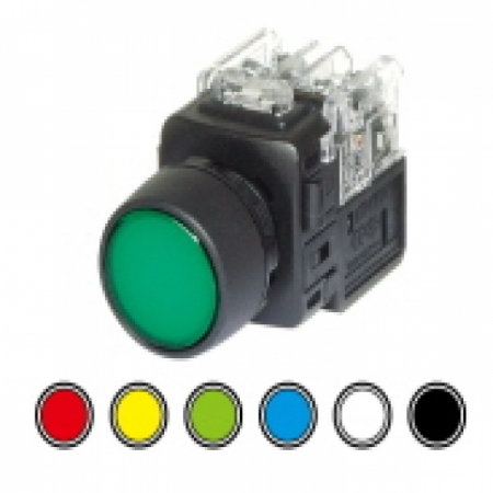 디바이스마트,스위치/부저/전기부품 > 산업용 스위치/제어 기기 > 제어/안전 스위치 > 누름버튼 스위치(25파이 이상),KGAUTO,조광형 누름버튼스위치 - 청색 [KGX-NMD22A],플라스틱 일반형 22Φ / 자기복귀 / 12/24V d.c / 2a2b / 청색(BLUE) /