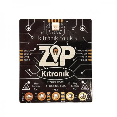 디바이스마트,오픈소스/코딩교육 > Micro:Bit > 마이크로비트 센서/모듈,Kitronik,ZIP Tile for BBC microbit [KIT-5645],마이크로비트 호환 / 8x8 디스플레이 패널입니다. / 64개의 주소 지정이 가능한 풀컬러 LED / 보드의 왼쪽, 오른쪽, 위쪽에 ZIP LED 확장 포인트가 있어 더 큰 디스플레이를 만들 수 있음 / 3.5V~5.3V 전원 공급 필요