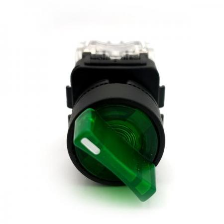 디바이스마트,스위치/부저/전기부품 > 산업용 스위치/제어 기기 > 제어/안전 스위치 > 셀렉터 스위치(25파이 이상),KGAUTO,조광형 셀렉터 스위치 - 녹색 [KGT-N2M1VG],플라스틱 일반형 22Φ / 2단 수동(2 Manual return) / 1a1b / 110/220V a.c / 녹색(GREEN)