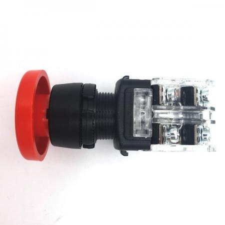 디바이스마트,스위치/부저/전기부품 > 산업용 스위치/제어 기기 > 제어/안전 스위치 > 비상 정지 스위치(25파이 이상),KGAUTO,비상 정지용 누름버튼 스위치 - 적색 [KGE-N4B1R],플라스틱 일반형 22Φ / 자기복귀 / 모멘터리 / 1a1b / 적색(RED)