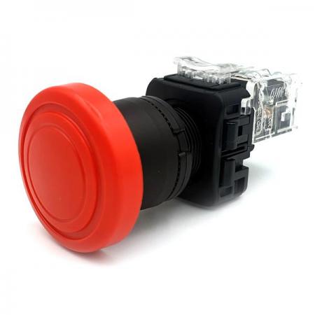 디바이스마트,스위치/부저/전기부품 > 산업용 스위치/제어 기기 > 제어/안전 스위치 > 비상 정지 스위치(25파이 이상),KGAUTO,비상 정지용 누름버튼 스위치 - 적색 [KGE-N4B1R],플라스틱 일반형 22Φ / 자기복귀 / 모멘터리 / 1a1b / 적색(RED)
