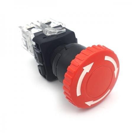 디바이스마트,스위치/부저/전기부품 > 산업용 스위치/제어 기기 > 제어/안전 스위치 > 비상 정지 스위치(25파이 이상),KGAUTO,비상 정지용 푸쉬록턴 리셋 스위치 - 적색 [KGE-N4R1R],플라스틱 일반형 22Φ / 푸쉬록턴 리셋(Push lock turn reset) / 1a1b / 적색(RED)